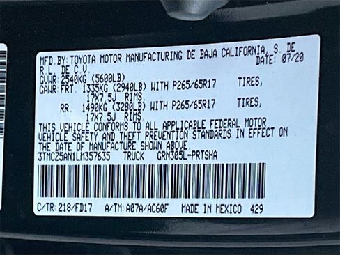 Used 2020 Toyota Tacoma TRD Sport w/ Technology Package image 30