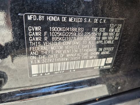 Certified 2024 Honda HR-V Sport image 21