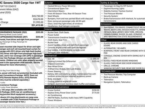 New 2025 GMC Savana 3500 Work Van w/ Driver Convenience Package image 38