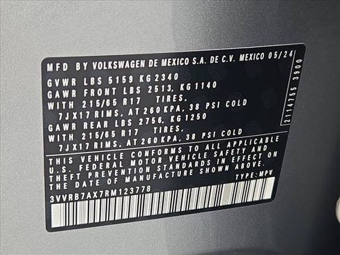Used 2024 Volkswagen Tiguan S w/ MDO Package, Three-Row FWD image 24