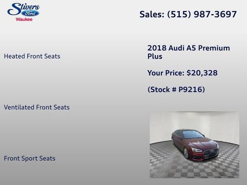 Used 2018 Audi A5 2.0T Premium Plus w/ Premium Plus AWD/4WD image 33