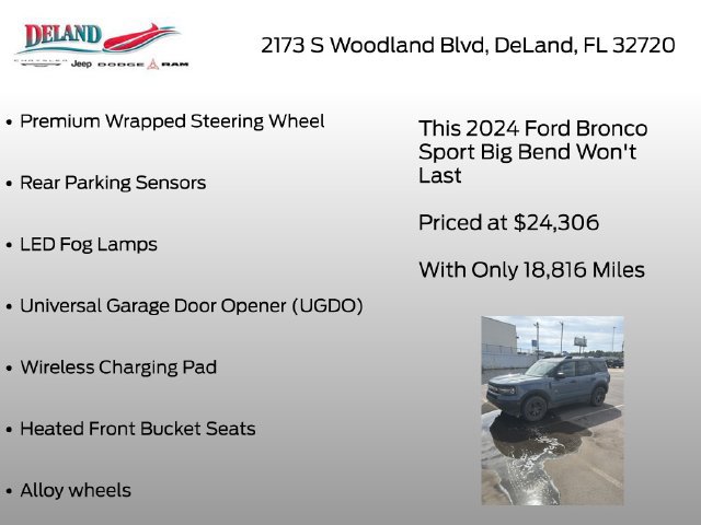 Used 2024 Ford Bronco Sport Big Bend w/ Convenience Package AWD/4WD image 17