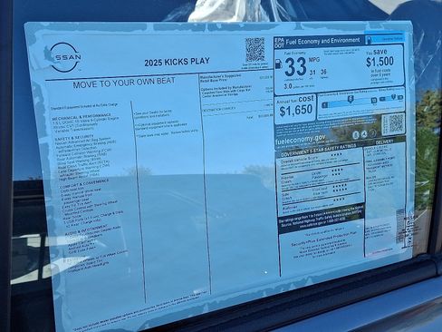 New 2025 Nissan Kicks Play S image 6