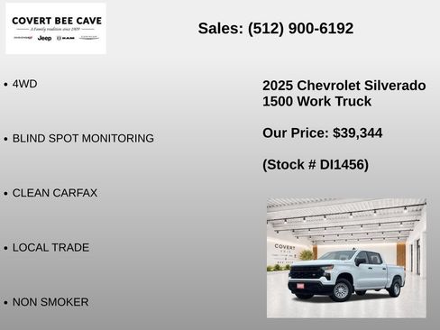 Used 2025 Chevrolet Silverado 1500 W/T w/ LPO, Dark Essentials Package AWD/4WD image 7