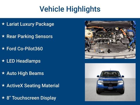 Used 2022 Ford Maverick Lariat w/ Lariat Luxury Package FWD image 3