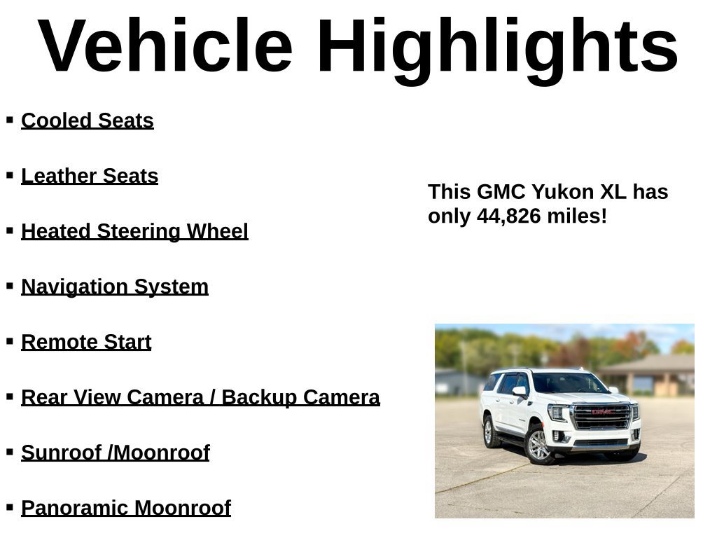 Used 2022 GMC Yukon XL SLT w/ SLT Luxury Package AWD/4WD image 36