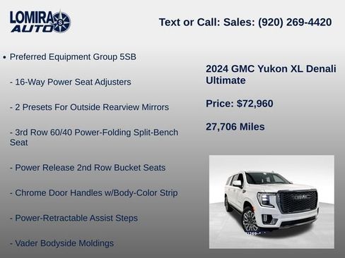 Used 2024 GMC Yukon XL Denali Ultimate AWD/4WD image 8