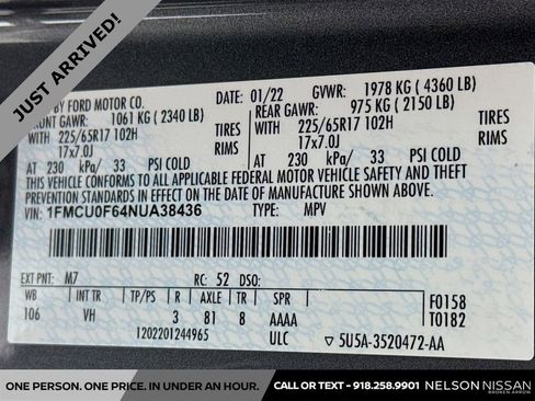 Used 2022 Ford Escape S FWD image 29