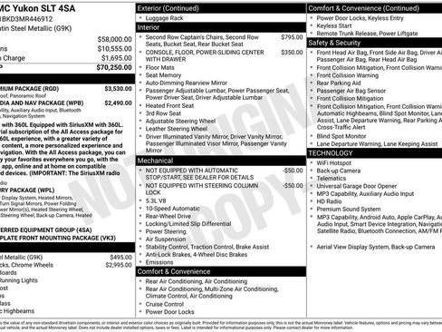 Used 2021 GMC Yukon SLT w/ SLT Premium Package RWD image 47