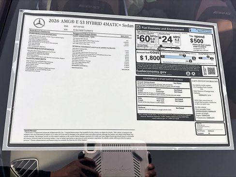New 2026 Mercedes-Benz E 53 AMG e 4MATIC Sedan image 18