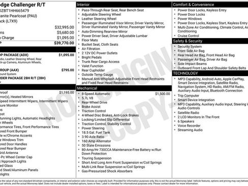 Used 2017 Dodge Challenger R/T w/ Blacktop Package RWD image 23