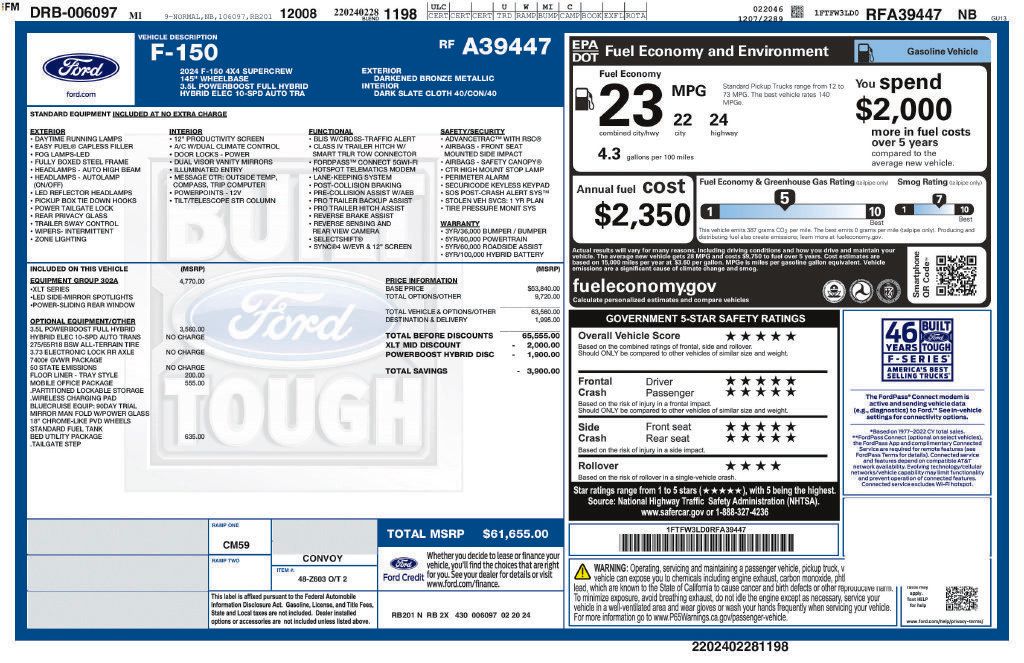Certified 2024 Ford F150 XLT w/ Equipment Group 302A MID AWD/4WD image 12