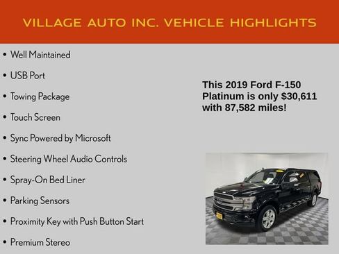 Used 2019 Ford F150 Platinum w/ Equipment Group 701A Luxury AWD/4WD image 7