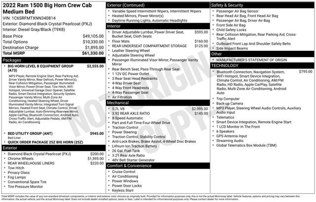 Used 2022 RAM 1500 Big Horn AWD/4WD image 6