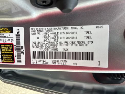 New 2026 Toyota Tundra SR5 RWD image 50