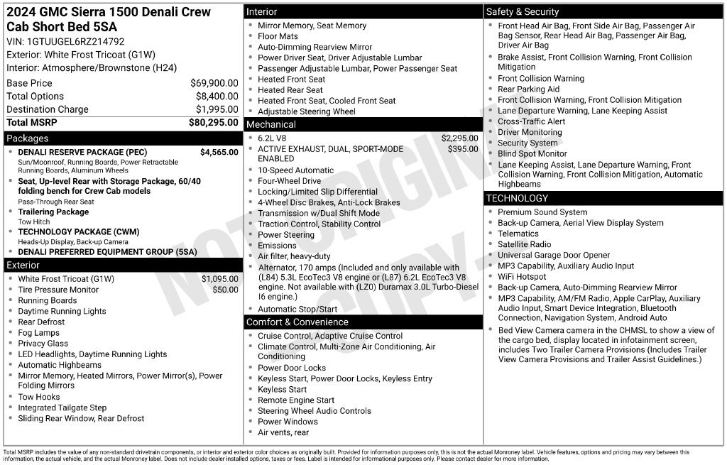 Used 2024 GMC Sierra 1500 Denali w/ Denali Reserve Package AWD/4WD image 31