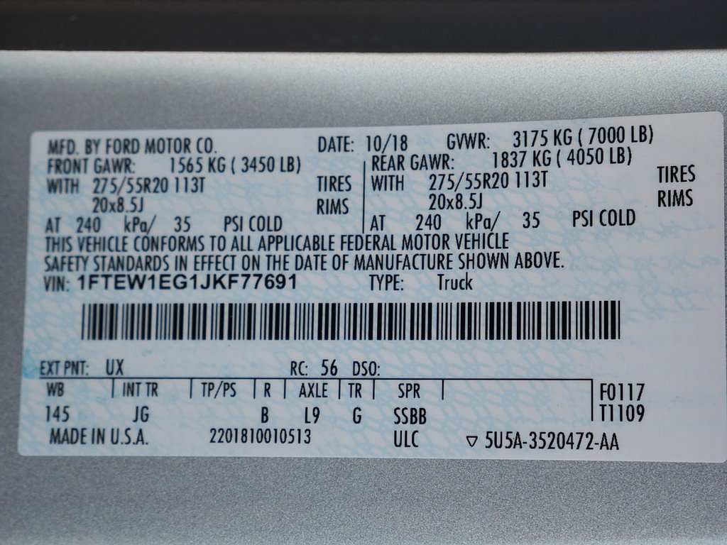Used 2018 Ford F150 XL w/ Equipment Group 101A Mid AWD/4WD image 61