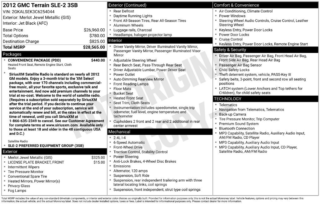 Used 2012 GMC Terrain SLE w/ Convenience Package FWD image 5