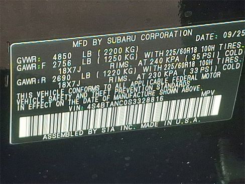 New 2025 Subaru Outback Limited image 10