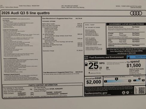 New 2026 Audi Q3 quattro 2.0T AWD/4WD image 36