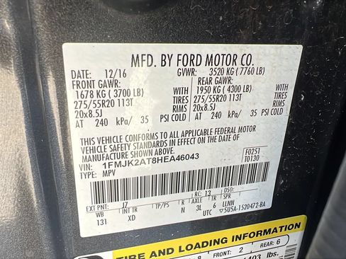 Used 2017 Ford Expedition EL Limited w/ Equipment Group 301A AWD/4WD image 32
