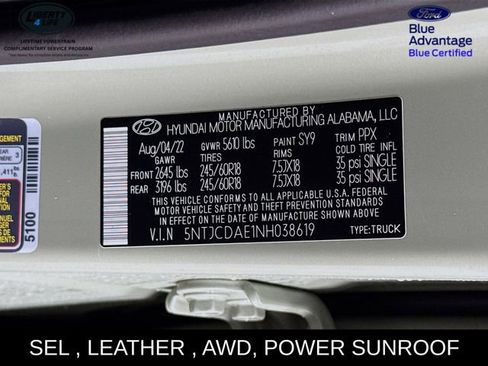 Used 2022 Hyundai Santa Cruz SEL w/ Activity Package image 31