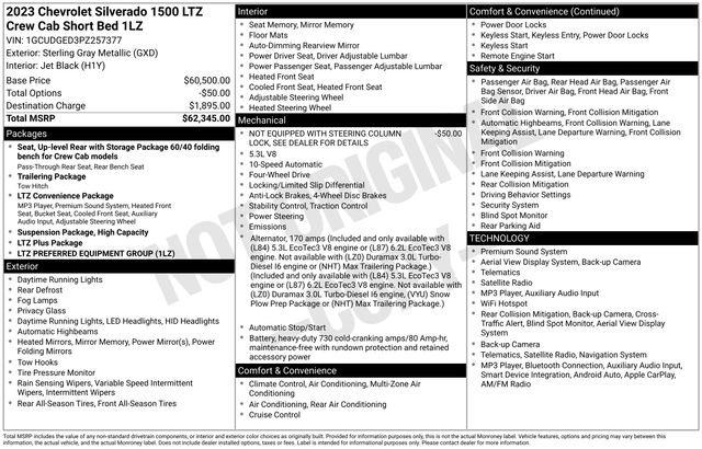 Used 2023 Chevrolet Silverado 1500 LTZ AWD/4WD image 7