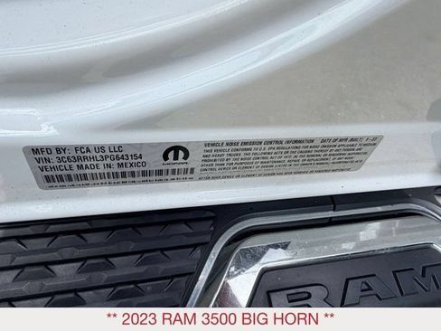 Certified 2023 RAM 3500 Big Horn w/ Level 1 Equipment Group AWD/4WD image 22