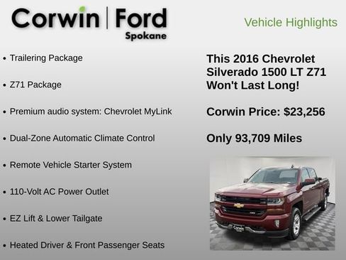 Used 2016 Chevrolet Silverado 1500 LT w/ All Star Edition AWD/4WD image 6