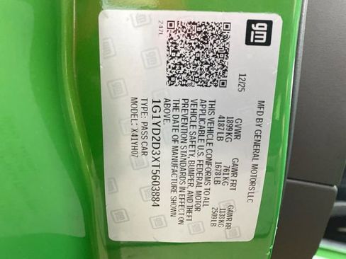 New 2026 Chevrolet Corvette Z06 w/ Battery Protection Package image 23