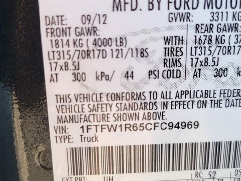 Used 2012 Ford F150 Raptor w/ Raptor Luxury Pkg image 33