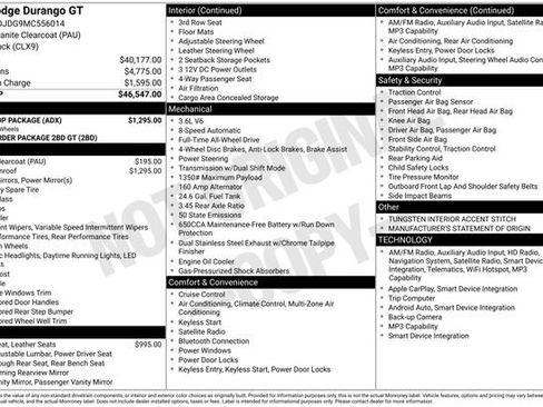 Used 2021 Dodge Durango GT w/ Blacktop Package image 29