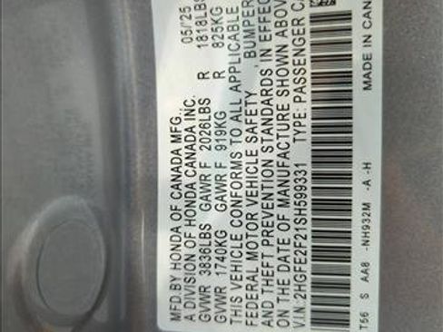 Certified 2025 Honda Civic LX image 24