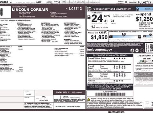 Used 2023 Lincoln Corsair AWD w/ Equipment Group 101A image 20