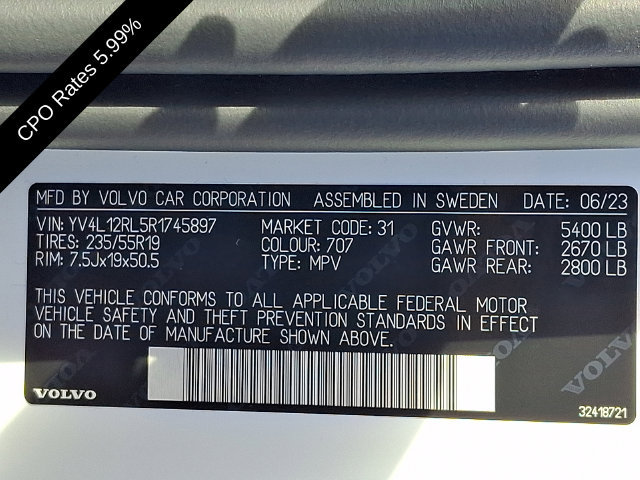 Certified 2024 Volvo XC60 B5 Plus w/ Protection Package Premier AWD/4WD image 30