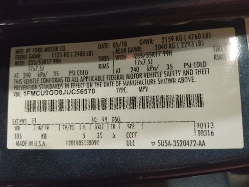 Used 2018 Ford Escape SE w/ SE Sync 3 Package AWD/4WD image 33