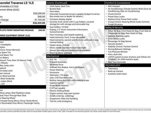 Used 2021 Chevrolet Traverse LS image 5