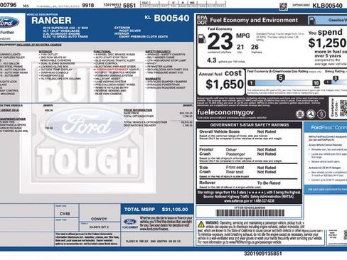 Used 2019 Ford Ranger XLT w/ Equipment Group 301A Mid RWD image 2