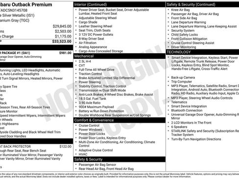 Used 2022 Subaru Outback Premium w/ Popular Package #1 AWD/4WD image 2