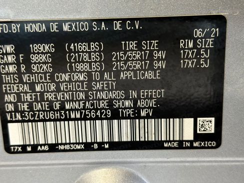 Certified 2021 Honda HR-V LX image 27