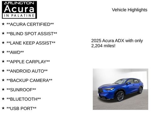 Used 2025 Acura ADX A-Spec AWD/4WD image 7
