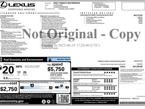 Used 2023 Lexus IS 500 w/ Accessory Package RWD image 54