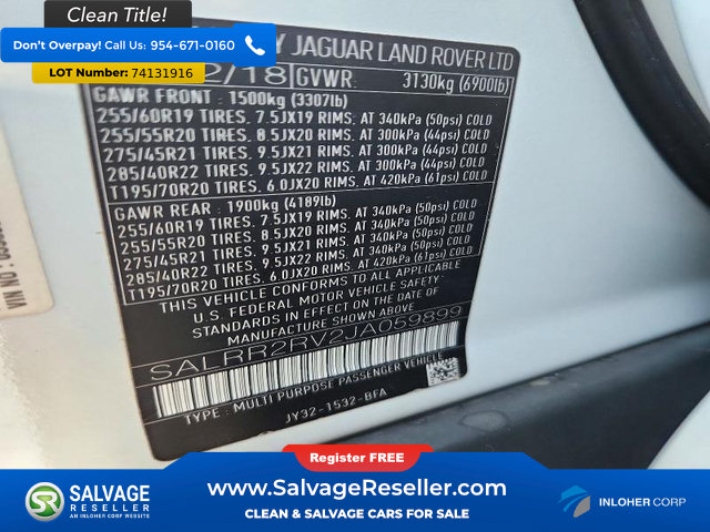 Used 2018 Land Rover Discovery HSE AWD/4WD image 17