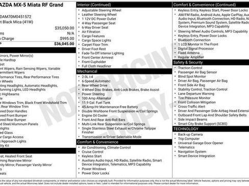 Used 2021 MAZDA MX-5 Miata RF Grand Touring image 7