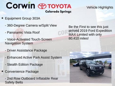 Used 2019 Ford Expedition Max Limited w/ Equipment Group 303A AWD/4WD image 4