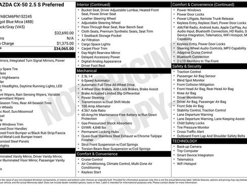 Used 2023 MAZDA CX-50 2.5 S w/ Preferred Plus Pkg image 38