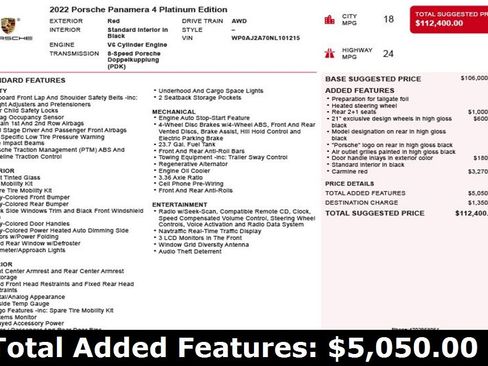 Used 2022 Porsche Panamera 4 Platinum Edition image 3