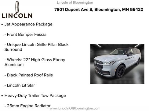 New 2025 Lincoln Navigator L Reserve w/ Jet Appearance Package image 9