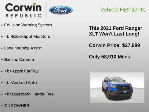 Used 2021 Ford Ranger XLT w/ Tremor Off-Road Package image 20