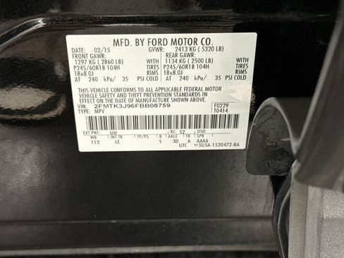 Used 2015 Ford Edge SEL w/ Equipment Group 201A FWD image 12